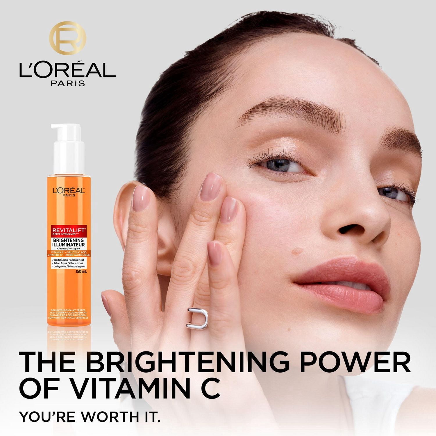 L'Oréal Paris Nettoyant Illuminant pour le visage, 150ml