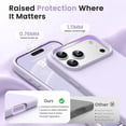 thumbnail image 4 of ouhos for iPhone 18 Pro Magnetic Silicone Case, Built-in Screen Protector, Full Camera Lens Protection, Shockproof Drop Resistant Slim Phone Cover, Pastel Lilac, 4 of 7