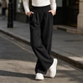 thumbnail image 6 of Nekdswn Girls Wide Leg Sweatpants Teen Fleece Lined Baggy Trousers Stretchy Open Bottom Pull on Slacks Kids Fall Athletic School Pants, 6 of 8