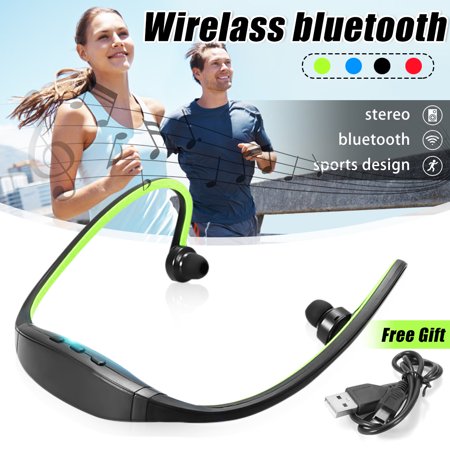 Portable Universal bluetooth Wireless Stereo Bass Headset Sport Earphone Earbuds Handfree Headphone for Sports (with USB Charger
