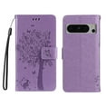 thumbnail image 5 of TECH CIRCLE for Google Pixel 9 Pro XL Wallet Case, Tree Embossed PU Leather Flip Folio Kickstand Card Holder Magnetic Wrist Strap Protective Case for Google Pixel 9 Pro XL 6.8" 2024,Lightpurple, 5 of 10