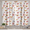 thumbnail image 2 of Ambesonne Cinnamon Color Valance & Curtain, Warm Taupe Birds, 55"x24", Apricot and Dark Salmon, 2 of 7