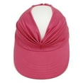 thumbnail image 4 of Beach Hats for Women Solid Color Sport Cap Open Beach Sun Visor Hat Adjustable Running Golf Hat with Wide Brim Sun Protection Womens Hats Hot Pink One Size, 4 of 5