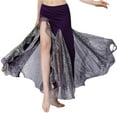 thumbnail image 2 of Belly Dance Sequin Split Skirt Women Dance Hip Skirt Lady Stage Performance Long Dress Dance Practice Half Skirt, 2 of 7