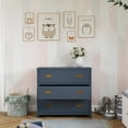 thumbnail image 2 of Baby Relax Miles 3-Drawer Dresser, Nursery Storage, Graphite Blue, 2 of 21