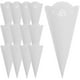 thumbnail image 1 of 20 soportes huecos para confeti, conos de pétalos de papel artesanal para almacenamiento de banquetes de boda (blanco), 1 of 5
