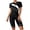 White, variant on Women's Swimsuit One Piece Short Sleeve Diving Suit Zipper Backless Beach Surfing Casual Party Bodysuit, M