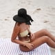 thumbnail image 3 of Sombrero de paja con protección solar para niños, gorro de sombrilla para vacaciones en la playa, para verano, pantalla de lámpara, gorro para olla, 3 of 5