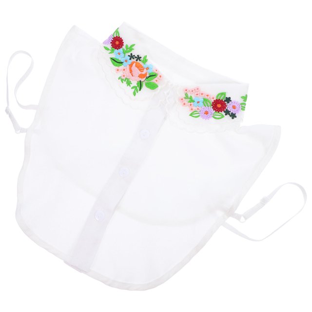 TABLETREANDS Collar Falso Bordado Para Mujer Estilo Chic En Poliéster Cómodo Y Transpirable