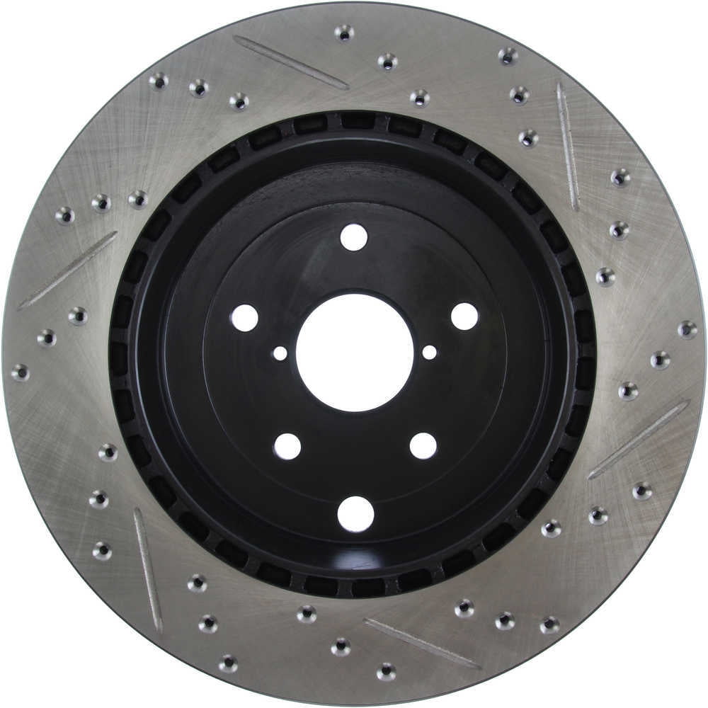 StopTech 08+ Subaru STI (Will Not Fit 05-07) Slotted & Drilled Sport Brake Rotor Fits select: 2015-2017 SUBARU WRX, 2017 SUBARU BRZ