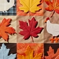 thumbnail image 6 of HAOXIT Turkey Thanksgiving Round Tablecloth, Fall Leaves and Pumpkins Table Cloth , Waterproof and Washable Table Cover for Holiday Dinner Party Decoration Indoor and Outdoor Use 54-58, 6 of 8