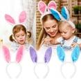 thumbnail image 2 of Slccxzc Easter Cute Rabbit Hairband Rabbit Ear Shape Headband Adult Bunny Ear Deaign Hair Accessories Purple, 2 of 6
