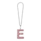 thumbnail image 1 of Ofertas Únicas 1 Pc Accesorios de Colgante para Espejo Retrovisor de Coche con Cristales de Imitación de Metal, Adorno Colgante para Coche Letra E Rosa, 1 of 6