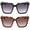 Black, Brown Tortoise, variant on Square Oversized Sunglasses for Men & Women -Top Horned Rim Eyewear