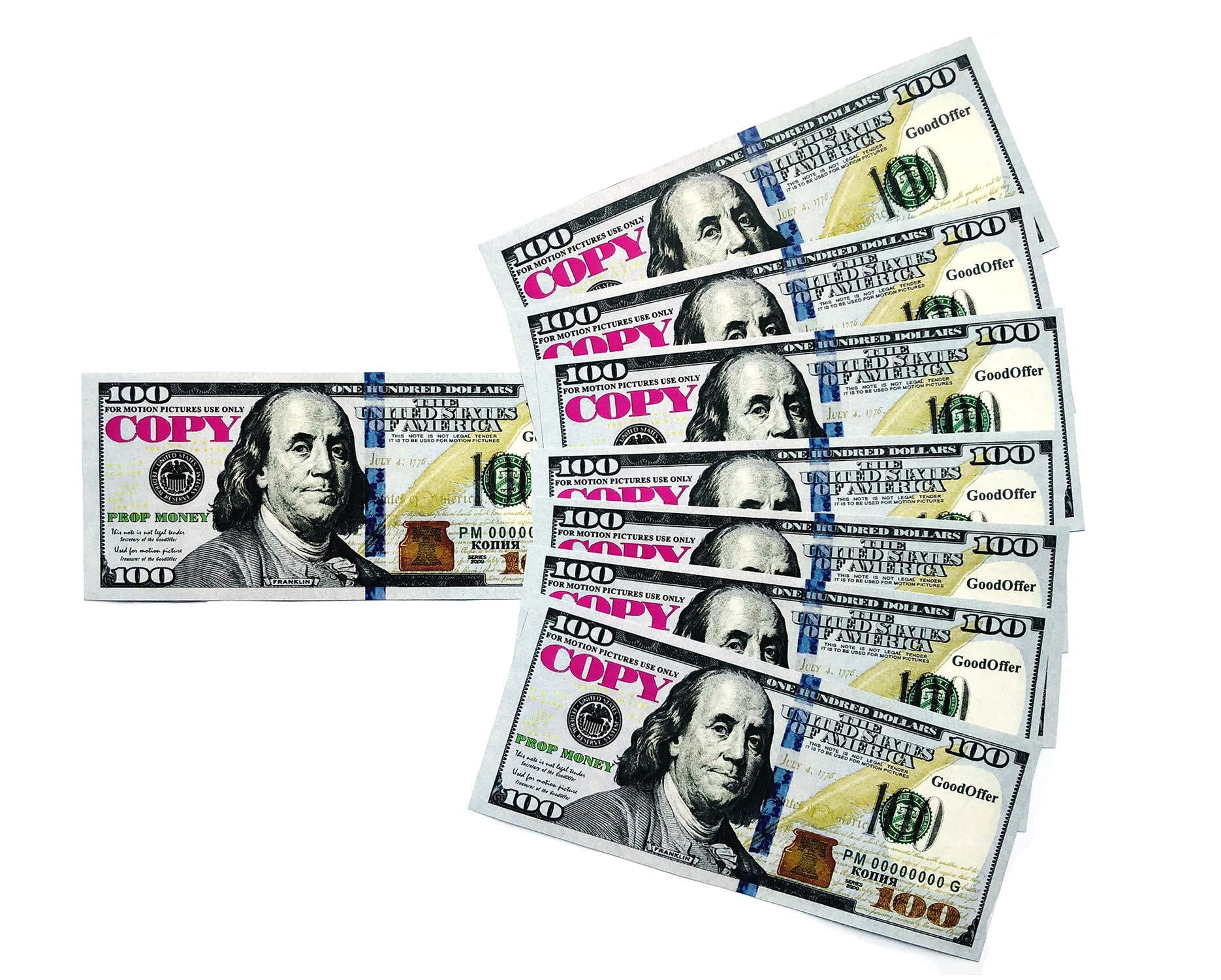 24 Dollar Bills Play Fake Prank Novelty Money 4 Bank cards 4 coins 1 clip 