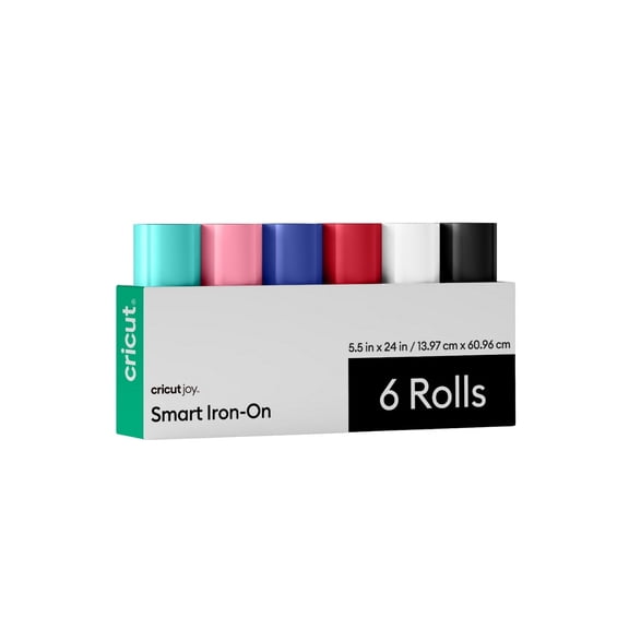 Cricut Joy Smart Iron-On Matless Heat Transfer Vinyl, Multicolor Twilight Sampler, 5.5 in x 24 in, 6 Count