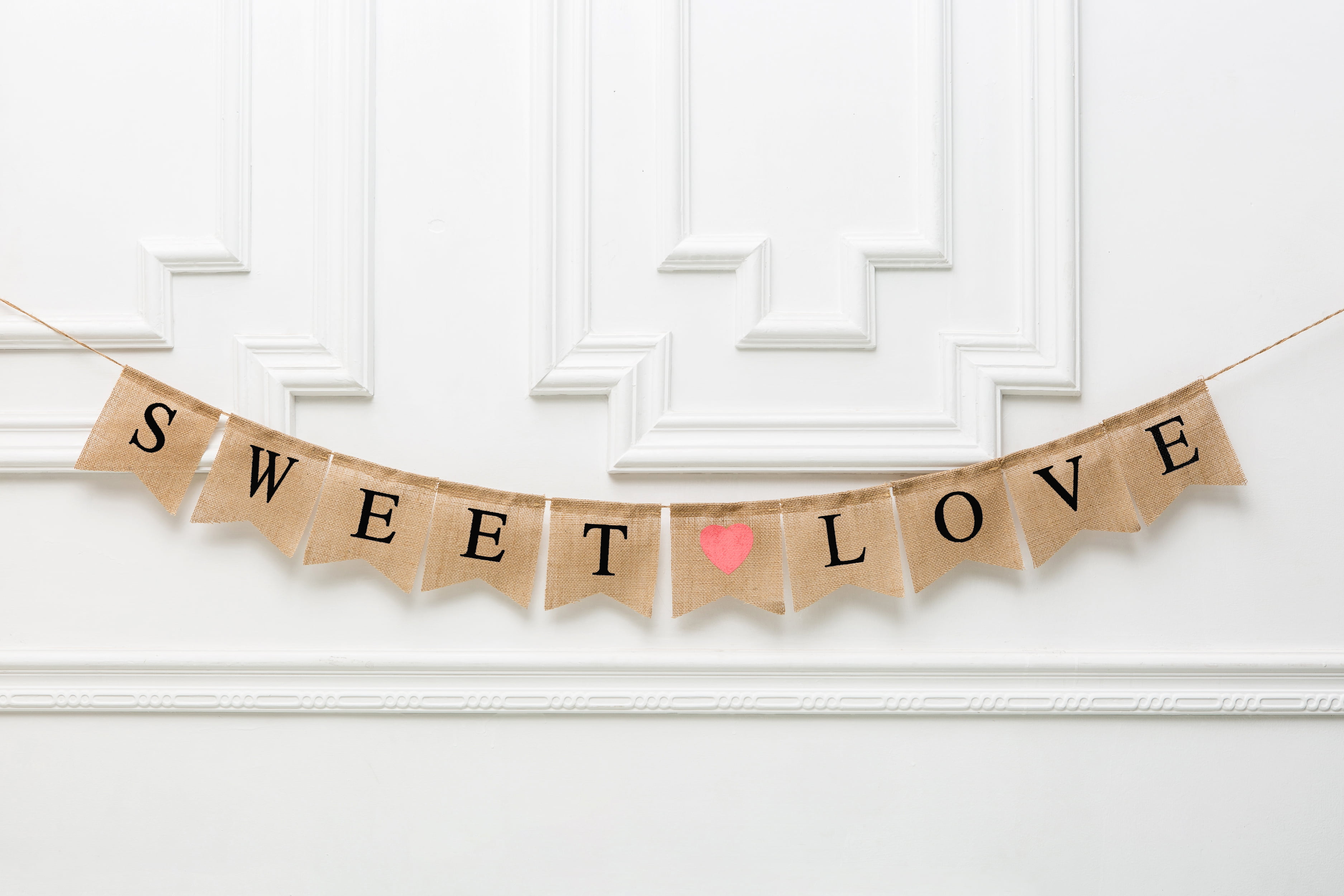 Engaged Burlap Banner Engagement Decoration  Wedding Burlap Banner Spring Wedding Banner Bridal Shower Party  red Heart Sign on Both Sides