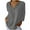 A001 Dark Gray, variant on bnaln Summer Tops for Women 2025 Trendy Casual Cotton Linen Shirts Button V Neck 3/4 Sleeve Loose Fit T-Shirts Oversized Tees Ladies Tops Henley Shirt Going Out Top Holiday Outfits