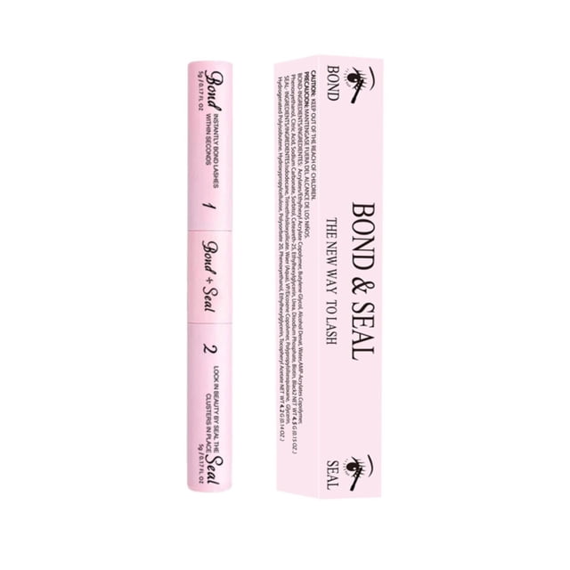False Eyelashes Clusters Natural Strip Lashes Adhesive Reusable Natural Volume 2-in-1 Eyelash Adhere And Seal, Waterproof, Cluster Eyelash Glue Eyelash Extension Glue For All Day(Buy 2 save 10%)