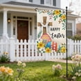 thumbnail image 6 of Happy Easter Garden Flag 12x18 Inch Cross Rbbit Double Sided Burlap Yard Flags Farmhouse Holiday Outdoor Decor (C), 6 of 6
