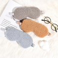 thumbnail image 2 of Blindfolds, Plush Sleeping Eye Cover Sleep Night Mask Warm Cute Travel Relax Eyeshade Health Sleeping Eye Care Tools (Color : Wine red), 2 of 4