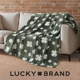 thumbnail image 4 of Freedom 50" x 60" Plush Throw Blanket, Clover Green Blanket for Sofa or Bed, 4 of 8