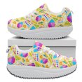 thumbnail image 1 of Regalo del día del maestro Zapatos de mujer con estampado digital de dibujos animados Zapatos de aumento de altura para niñas Zapatos escolares Zapatos, 1 of 5