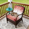 thumbnail image 4 of Outdoor Patio Cushion Covers 4 Pack Red Eucalyptus Patio Chair Cushion Covers with Ties and Zipper Watercolor Leaves Waterproof Outdoor Seat Cushion Covers for Patio Furniture 20"x18", 4 of 9