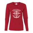 thumbnail image 2 of Wild Bobby, My Savior Is Tougher Than Nails Revelation 1:18, Inspirational Christian, Women Graphic Long Sleeve Tee, Red, Medium, 2 of 5