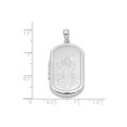 thumbnail image 2 of Sterling Silver Rh-Plated Satin St. Christopher 30X19Mm Rectangle Locket, 2 of 4