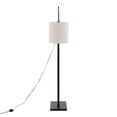 thumbnail image 6 of Arturo Contemporary Floor Lamp in Black Wood and Black Steel with Grey Fabric Shade by LumiSource, 6 of 7