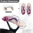 thumbnail image 6 of Xoenoiee Cherry Blossom Hummingbird Print Office Chair Cover Universal Chair Seat Covers with Armrest Covers, 3 Pieces Stretchable Computer Chair Slipcover Washable Rotating Desk Chair Protector, S, 6 of 6