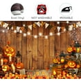 thumbnail image 3 of 5 x 3 ft Halloween Background Hallowmas Pumpkin Lantern Candles Photography Backdrop Rustic Wood Background Spider Web Horror Nightmare Festival Birthday Party Decoration Photo Booth Props, 3 of 5