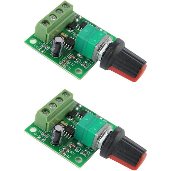 CHANCS PWM DC Motor Speed Controller (1.8V 3V 5V 6V 12V 2A) and Switch Function 2PCS