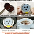 thumbnail image 3 of LEEYNEER Stainless Steel Reusable K Cups Compatible with Ninja Coffee Maker Upgraded K Cups Reusable Coffee Pods Permanent K Cups Coffee Filters Fit Ninja CFP201 CFP300 CFP301 CFP305 CFP3, 3 of 6