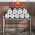 thumbnail image 4 of Countertop Microwave Stand with Storage, Cutting Board Rack & Knife Rack, Carbon Steel Heavy Duty Heightened Over Microwave Shelf for Kitchens, Holds 90kg, Black(62 x 39.5 x 69cm), 4 of 7