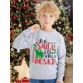 thumbnail image 2 of Kids Christmas Sweatshirt Boys Girls Dinosaur Shirt Xmas Cotton Long Sleeve Tops for 11T, 2 of 7