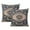Boho Abstract Green-19, variant on Artistic Home Accent: Set of 2, 16x16 Retro Floral Mandala Compass Bohemian Decorative Pillows.