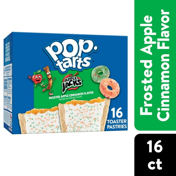 Pop-Tarts Frosted Apple Cinnamon Flavor Instant Breakfast Toaster Pastries, Shelf-Stable, Ready-to-Eat, 27 oz, 16 Count Box