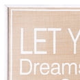 thumbnail image 2 of Wall Art with Let Your Dreams Set Sail Typography and Weave Design, Beige,Saltoro Sherpi, 2 of 5