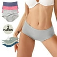 thumbnail image 2 of Period Underwear for Women, Audhol Women's Solid Color Physiological Underwear Breathable Mesh Underwear 3Pc Underwear Women Pack Pink1 XL, 2 of 3