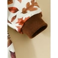 thumbnail image 4 of ZAXARRA Infant Baby Sweatshirt Rompers Maple Leaf Print Fall Long Sleeve Jumpsuit for Newborn Cute Clothes, 4 of 7
