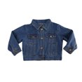 thumbnail image 1 of ZAXARRA Bébé Filles Garçons Manteau Denim Automne Manches Longues Bouton Veste vers le Bas, 1 of 7