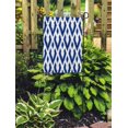 thumbnail image 2 of JSDART Bleu Ethnique Ikat Modèle Abstrait Classique Damas Graphique Multicolore Ogée Jardin Drapeau Décoratif Drapeau Maison Bannière 28x40 Pouces, 2 of 2