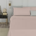 thumbnail image 6 of Color Sense Brushed Percale Cotton Blend - 4 Piece Bed Sheet Set - Cool & Crisp, Wrinkle Resistant - Full Blush, 6 of 8