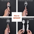 thumbnail image 4 of Juego de cubiertos 4 en 1 Camping Utensils, acero inoxidable, rojo, 4 of 5