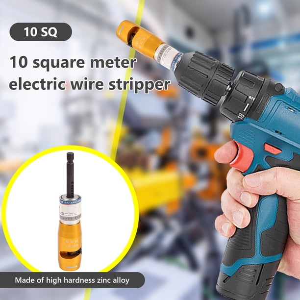 Herramienta pelacables de aleación de aluminio para taladro manual | Pelacables ajustable para cables de 2,5 a 10 mm | Alicates pelacables rápidos para electricistas