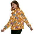 thumbnail image 3 of DISNIMO Floral Printed Sweatshirts for Women Zip Up Jackets Long Sleeve Outwear Fall Winter Outfits, XL, 3 of 7