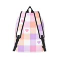 thumbnail image 3 of Daiia Heart Buffalo Plaid Vintage Canvas Backpack for Men and Women ,Hiking Backpack,Travel Laptop Bag for School,Large Capacity Backpack, 3 of 8