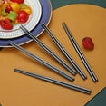 thumbnail image 4 of 10 Pairs Reusable Chopsticks, Stainless Steel Metal Chop Sticks, Japanese Chinese Korean Chopstick Dishwasher Safe, 8.9 Inch (Silver / Chop sticks), 4 of 10